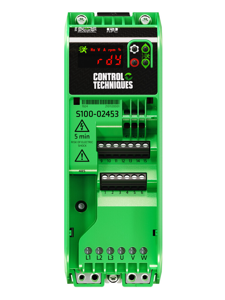 S100-02453-0A0000 Control Techniques  Frequentieregelaar S100 1,5kW 3f 380/480VAC 3,7A frame 2