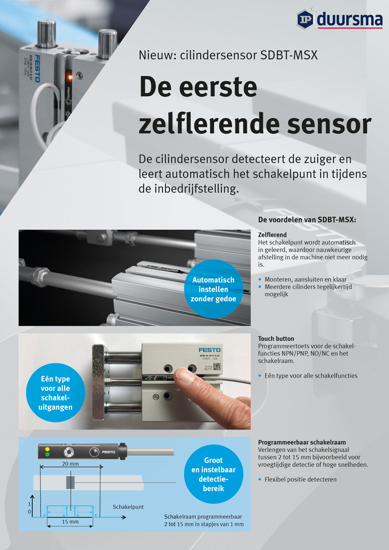 flyer Festo SDBT zelfinstellende cilindersensoren
